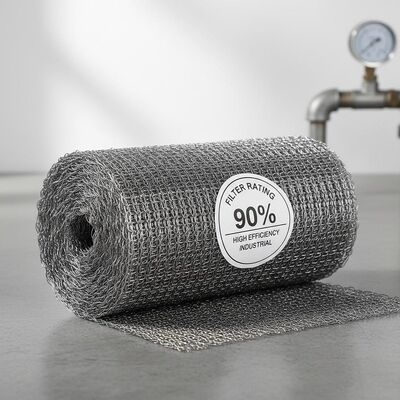 フィルター定格 90% ニットワイヤーメッシュ、線径 002mm ～ 20mm を特徴とし、産業用に高い濾過効率を確保