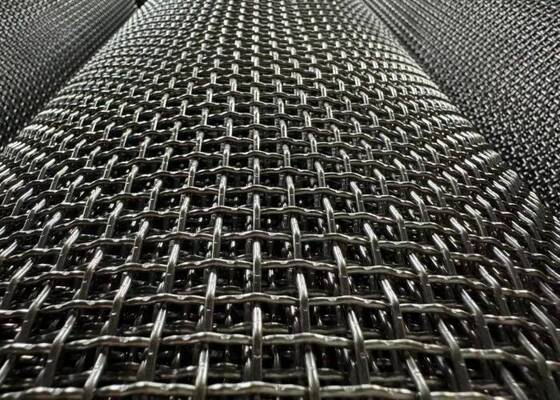 重量産業および建築用用用用用方形開口付きのプレクリップステンレス鋼ワイヤ網膜