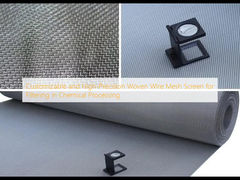 化学加工におけるフィルタリングのためのカスタマイズ可能で高精度な織布線網膜